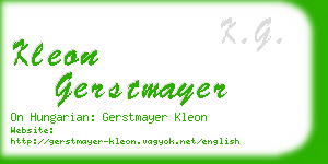 kleon gerstmayer business card